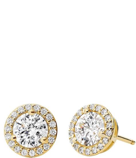 michael kors halo stud earrings|michael kors silver drop earrings.